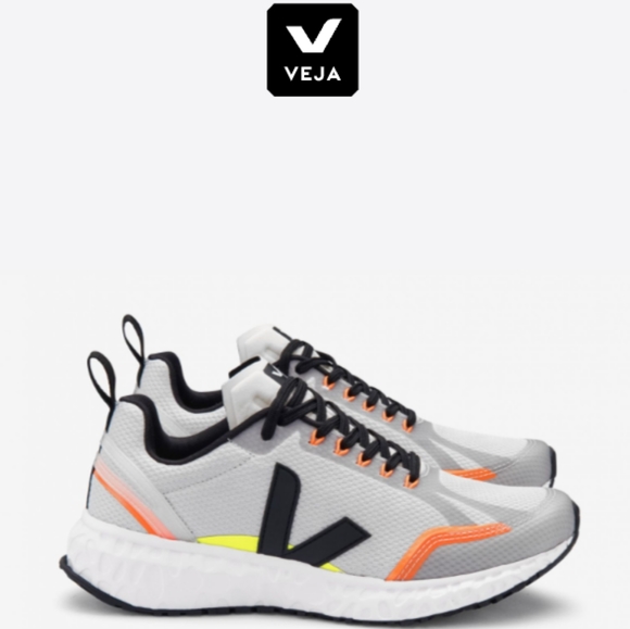 Veja Condor mesh sneaker gray black orange men's size 12 - Picture 1 of 7